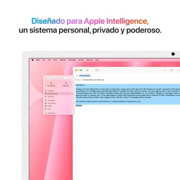iMac 24"Retina 4.5K Chip M4 Apple CPU 8 núcleos GPU 8 núcleos RAM 16GB - Disco SSD 256GB - Rosado - Imagen 5