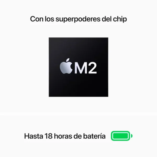 MacBook Air 13" Pulgadas Chip M2 CPU 8 núcleos GPU 8 núcleos - RAM 16GB - SSD 256GB - Plata - Imagen 3