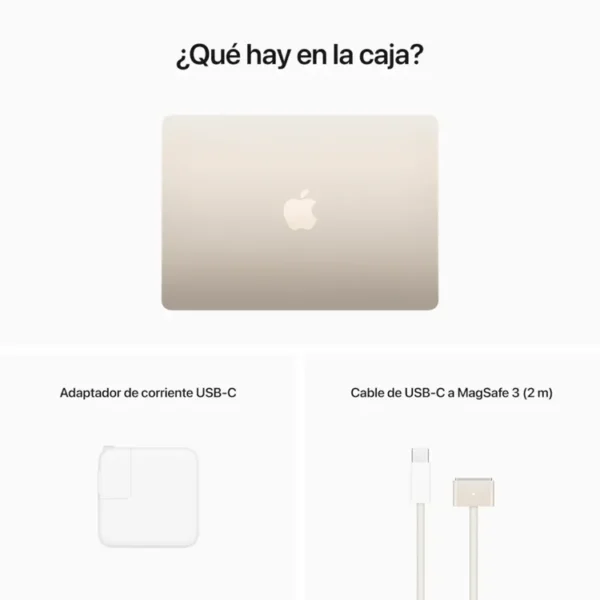 MacBook Air 13" Pulgadas Chip M2 CPU 8 núcleos GPU 8 núcleos - RAM 16GB - SSD 256GB - Blanco Estrella - Imagen 10