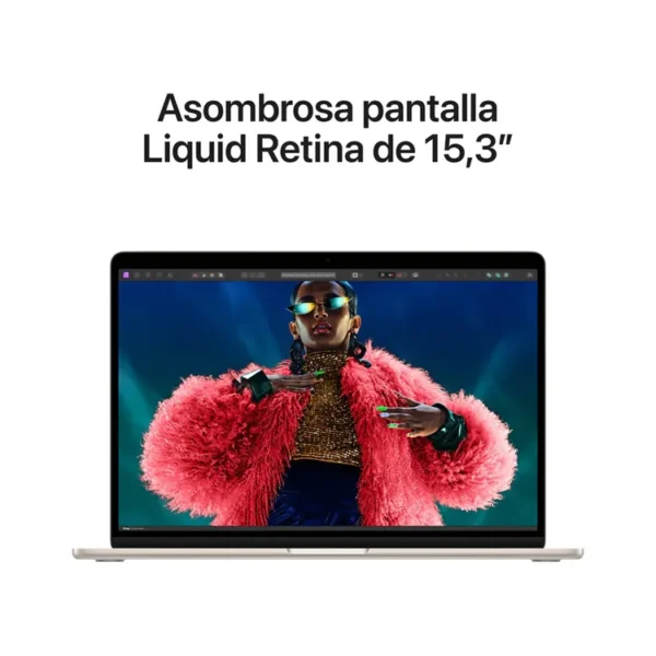 MacBook Air 15" Pulgadas Chip M3 CPU 8 núcleos GPU 10 núcleos - RAM 24GB - SSD 512GB - Blanco Estrella - Imagen 5