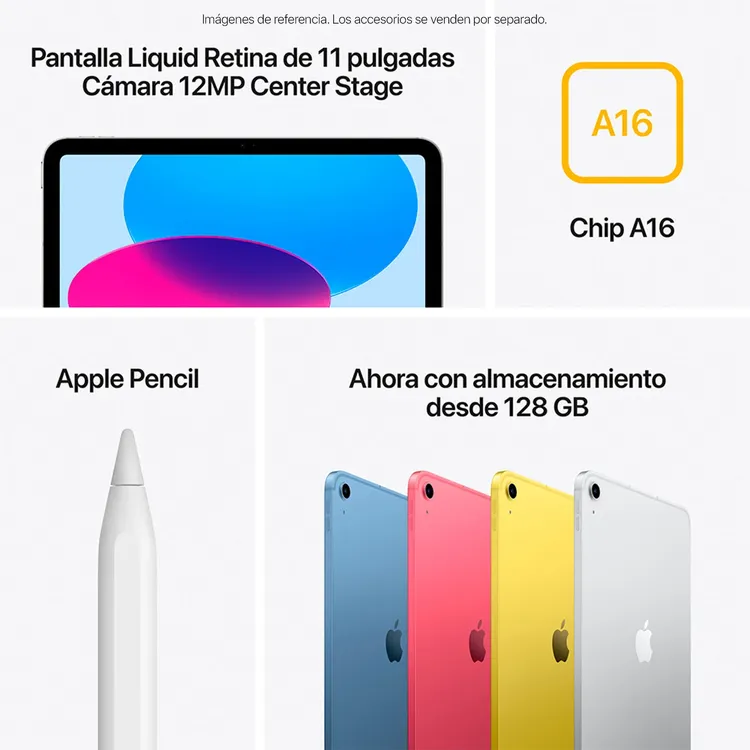 iPad 11" Pulgadas 128GB Chip A16 WiFi Plateado - Imagen 7