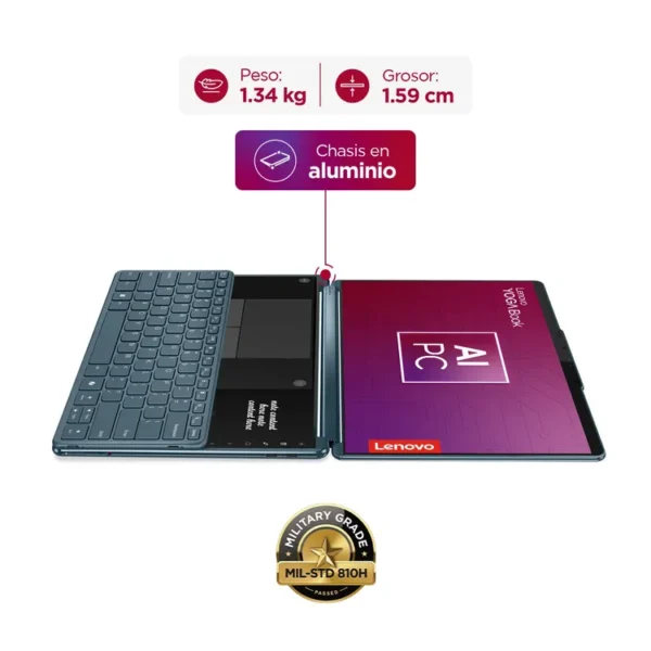 Computador Portátil LENOVO Yoga Book 9 13" Pulgadas Táctil - Intel Core Ultra 7 - RAM 16GB - Disco SSD 1TB - Verde - Imagen 5