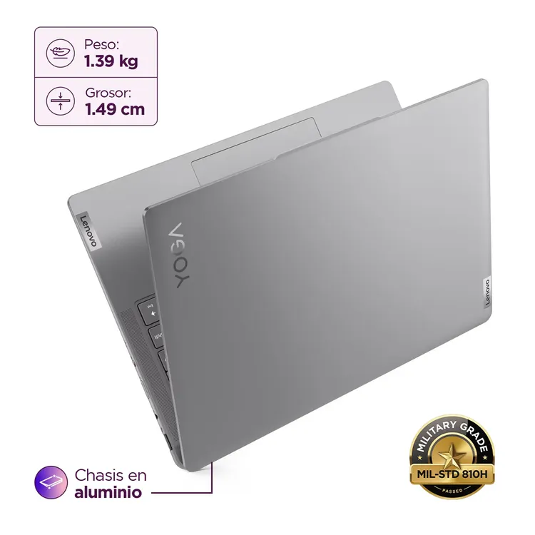 Computador Portátil LENOVO 14" Pulgadas Yoga Slim 7 - Intel Core Ultra 5 - RAM 16GB - Disco SSD 1TB - Gris - Imagen 6