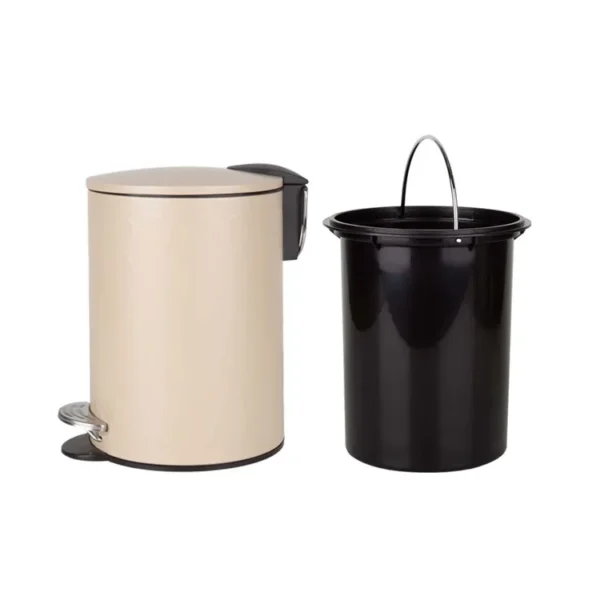 Caneca / Papelera de Pedal 3 Litros FREE HOME Kaki - Imagen 5