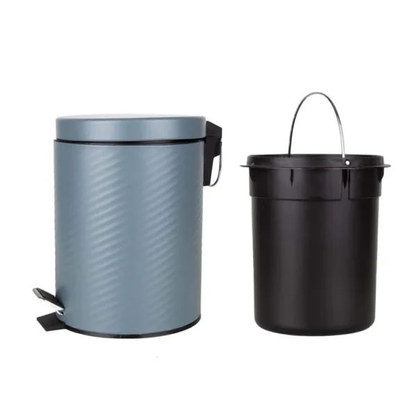 Caneca / Papelera de Pedal 5 Litros FREE HOME Gris con Formas - Imagen 5