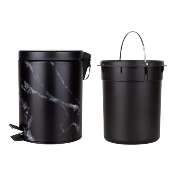 Caneca / Papelera de Pedal 5 Litros FREE HOME Negra - Imagen 5