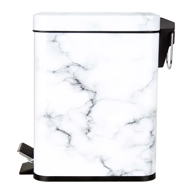 Caneca / Papelera de Pedal 5 Litros FREE HOME Tipo Mármol