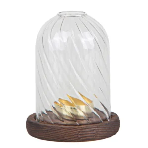 Candelabro Decorativo FREE HOME Base en Madera 10 x 12.5 cm