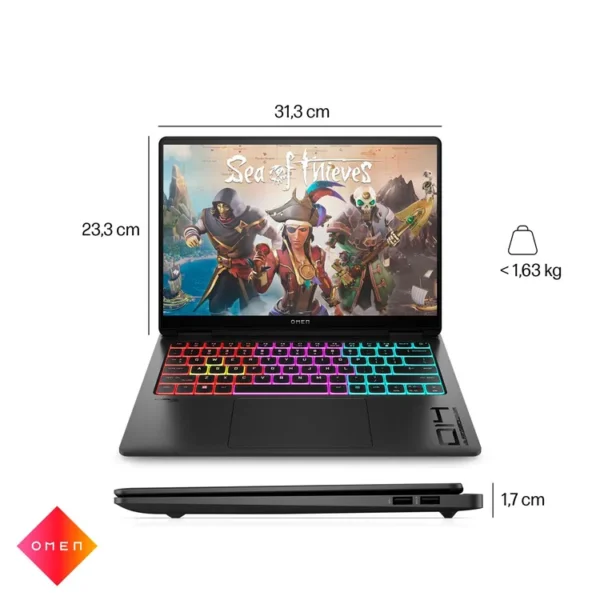 Computador Portátil Gamer HP OMEN 14" Pulgadas 14-Fb0001la- Intel Core Ultra 7 - RAM 16GB - Disco SSD 1 TB - Negro - Imagen 6