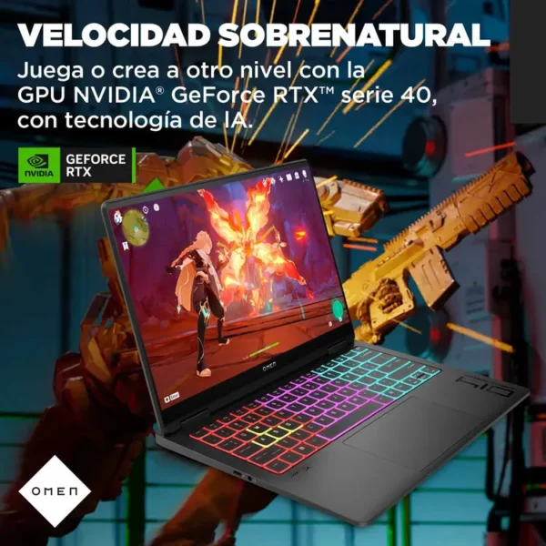 Computador Portátil Gamer HP OMEN 14" Pulgadas 14-Fb0001la- Intel Core Ultra 7 - RAM 16GB - Disco SSD 1 TB - Negro - Imagen 7