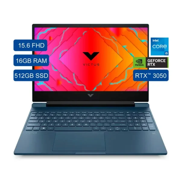 Computador Portátil Gamer HP Victus 15.6" Pulgadas Fa0022la Intel Core i5 - RAM 16GB - Disco SSD 512GB - Azul - Imagen 2