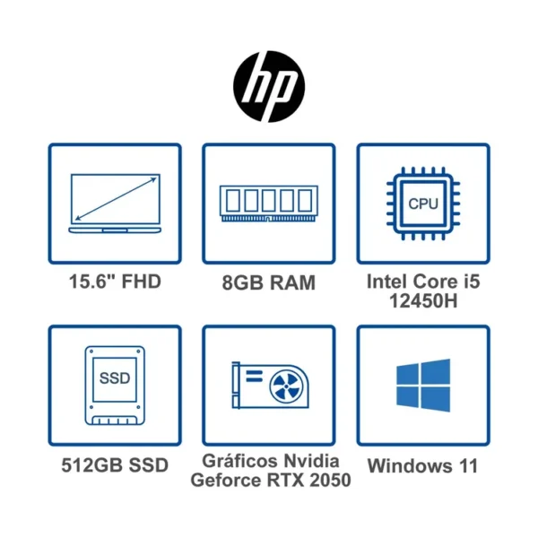 Computador Portátil Gamer HP Victus 15.6" Pulgadas Fa1090la Intel Core i5 - RAM 8GB - Disco SSD 512GB - Azul - Imagen 9