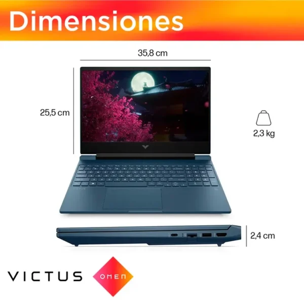 Computador Portátil Gamer HP Victus 15.6" Pulgadas Fa1098la Intel Core i5 - RAM 16GB - Disco SSD 1TB - Azul - Imagen 5