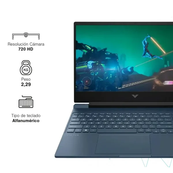 Computador Portátil Gamer HP Victus 15.6" Pulgadas Fa1098la Intel Core i5 - RAM 16GB - Disco SSD 1TB - Azul - Imagen 7