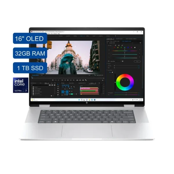 Computador Portátil 2 en 1 HP Envy 16" Pulgadas Ac0000la Intel Core Ultra 7 - RAM 32GB - Disco SSD 1TB- Plata - Imagen 2