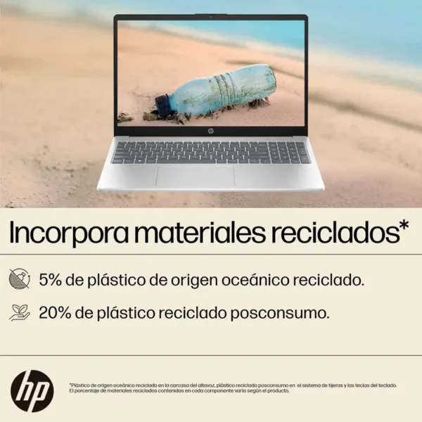 Computador Portátil HP 15.6" Pulgadas Fc0043la AMD Ryzen 3 - RAM 8GB - Disco SSD 512 GB- Plata - Imagen 7