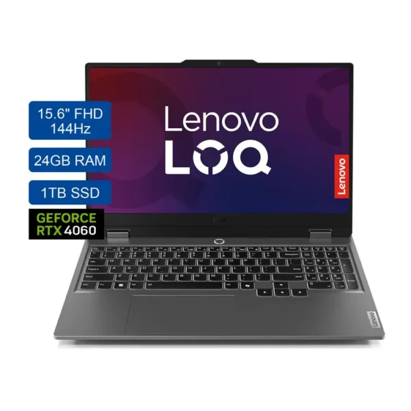 Computador Portátil Gamer LENOVO LOQ 15.6" Pulgadas 15ARP9 - AMD Ryzen 7 - RAM 24GB - Disco SSD 1TB - Gris - Imagen 2