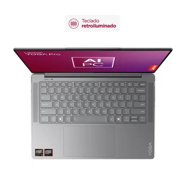Computador Portátil LENOVO Yoga Pro 7 14" Pulgadas 14ASP9 - AMD Ryzen AI 9 - RAM 32GB - Disco SSD 1TB - Gris - Imagen 9