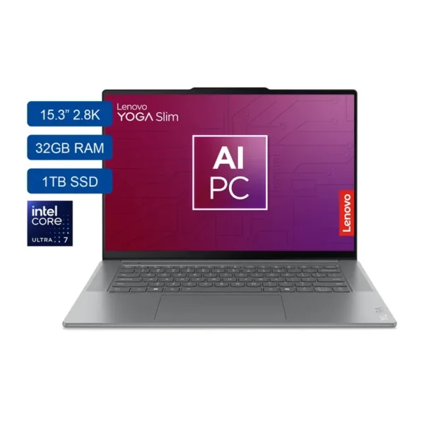 Computador Portátil LENOVO 15.3" Pulgadas Yoga Slim 7 Táctil - Intel Core Ultra 7 - RAM 32GB - Disco SSD 1TB - Gris - Imagen 2