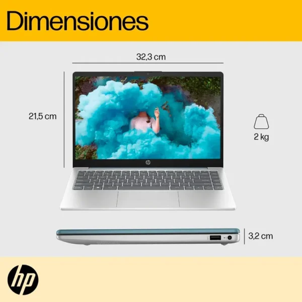 Computador Portátil HP 14" Pulgadas Em0021la AMD Ryzen 5 - RAM 16GB - Disco SSD 512 GB- Azul - Imagen 6