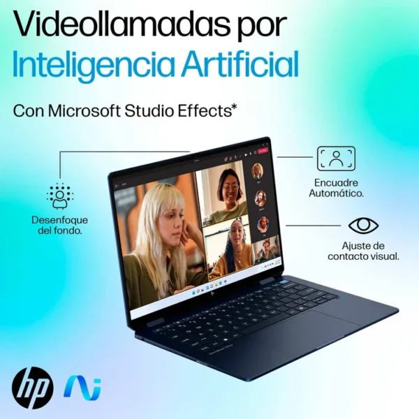 Computador Portátil 2 en 1 HP OmniBook Ultra Flip 14" Pulgadas Fh0000la - Intel Core Ultra 7 - RAM 32GB - Disco SSD 1TB - Azul - Imagen 7