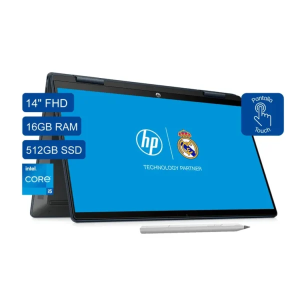 Computador Portátil 2 en 1 HP Pavilion 14" Pulgadas ek1009la Táctil - Intel Core i5 - RAM 16GB - Disco SSD 512GB - Azul - Imagen 2