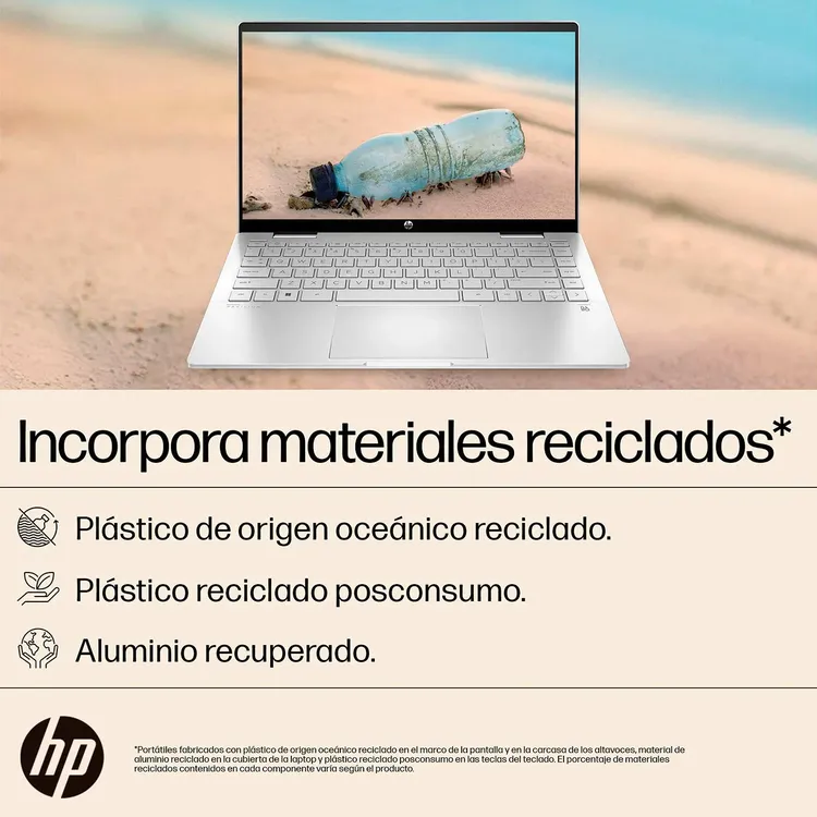 Computador Portátil 2 en 1 HP Pavilion 14" Pulgadas ek1013la Táctil - Intel Core i3 - RAM 8GB - Disco SSD 512GB - Plateado - Imagen 9