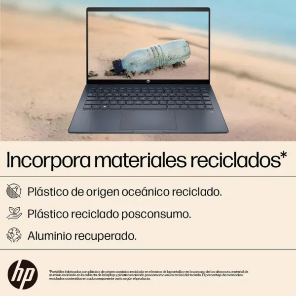 Computador Portátil 2 en 1 HP Pavilion 14" Pulgadas ek1011la Táctil - Intel Core i5 - RAM 8GB - Disco SSD 512GB - Azul - Imagen 9