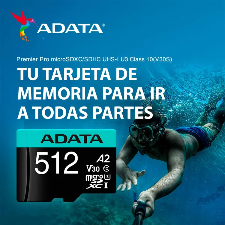 Memoria Micro SD ADATA 512GB + Adaptador Clase 10 V30 A2 - Imagen 4