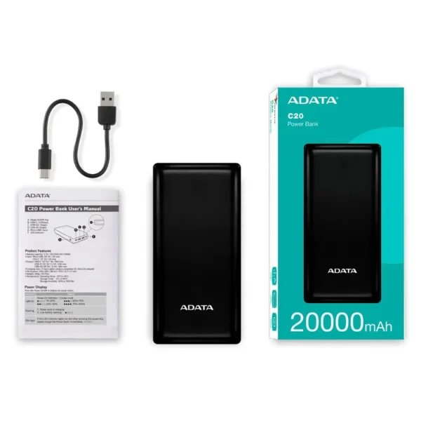 Bateria Recargable ADATA 20000 mAh Negro - Imagen 4