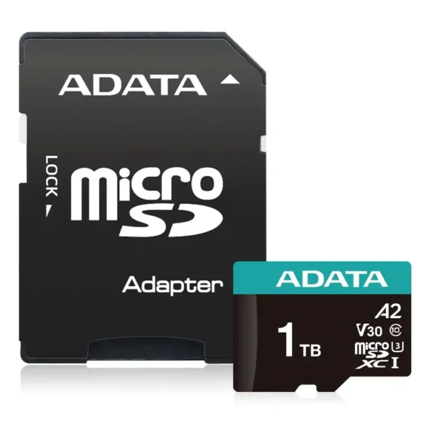 Memoria Micro SD ADATA 1TB + Adaptador Clase 10 V30 A2 Negro|Verde - Imagen 3