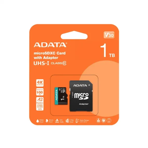 Memoria Micro SD ADATA 1TB + Adaptador Clase 10 V30 A2 Negro|Verde - Imagen 5