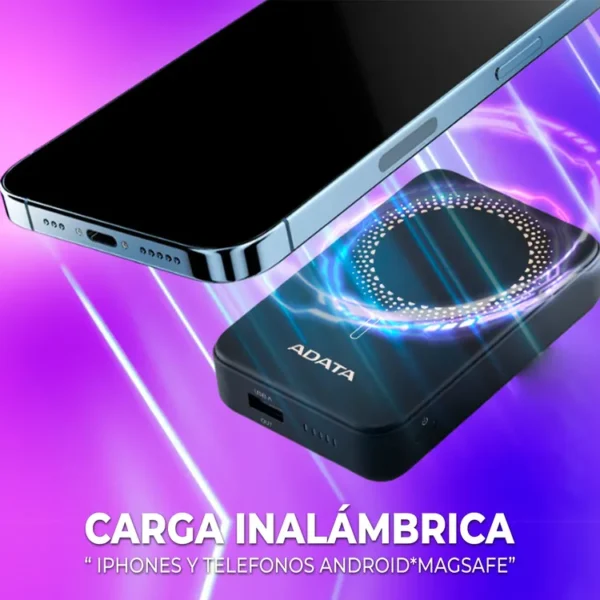 Batería Recargable Magnética ADATA R100 10.000 mAh Negro - Imagen 2