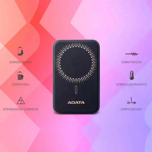 Batería Recargable Magnética ADATA R100 10.000 mAh Negro - Imagen 4