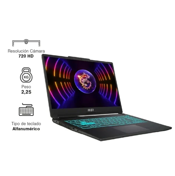 Computador Portátil Gamer MSI Cyborg 15.6" Pulgadas A1VF - Intel Core i5 - RAM 16GB  - Disco SSD 512 GB - Negro - Imagen 7