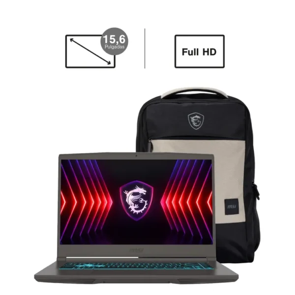 Computador Portátil Gamer MSI Thin 15.6" Pulgadas B7VE - AMD Ryzen 7 - RAM 16GB  - Disco SSD 512GB - Gris - Imagen 3