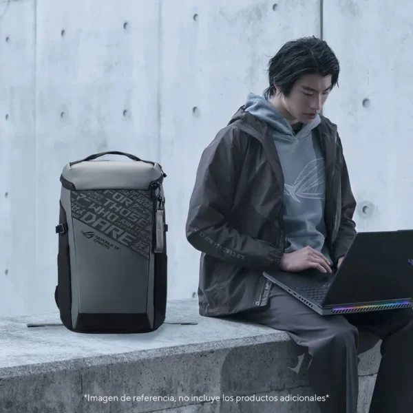 Morral ASUS ROG Gamer 17" BP2701 Gris - Imagen 7