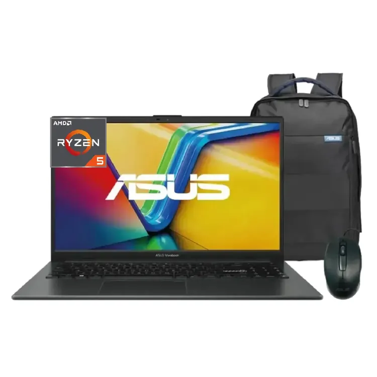 Computador Portátil ASUS Vivobook Go 15.6" Pulgadas E1504FA - AMD Ryzen 5 - RAM 8GB - Disco SSD 512 GB - Negro