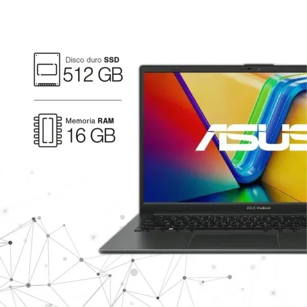 Computador Portátil ASUS Vivobook Go 15.6" Pulgadas E1504FA - AMD Ryzen 5 - RAM 16GB - Disco SSD 512 GB - Negro - Imagen 2