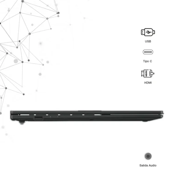 Computador Portátil ASUS Vivobook Go 15.6" Pulgadas E1504FA - AMD Ryzen 5 - RAM 16GB - Disco SSD 512 GB - Negro - Imagen 6