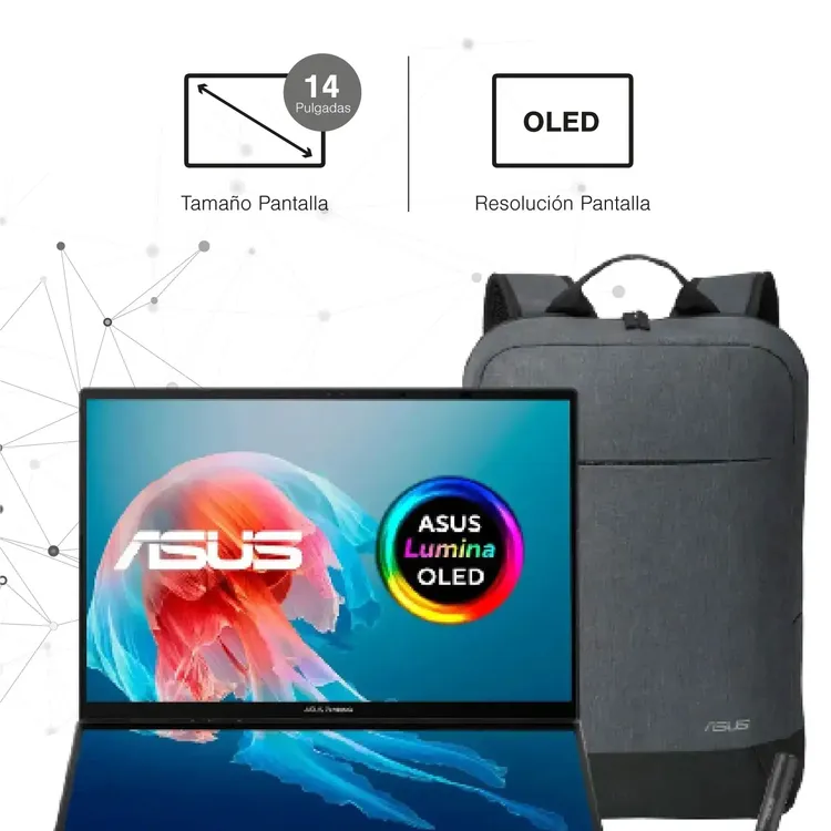 Computador Portátil ASUS Zenbook Duo OLED 14" Pulgadas UX8406MA - Core Ultra 9 185H - RAM 32GB - Disco SSD 1 TB - Gris - Imagen 3