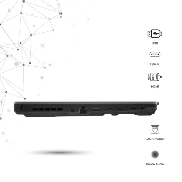 Computador Portátil Gamer ASUS TUF 15.6" Pulgadas FX507VV - Intel Core i7 - RAM 16GB - Disco SSD 512GB - Negro - Imagen 6