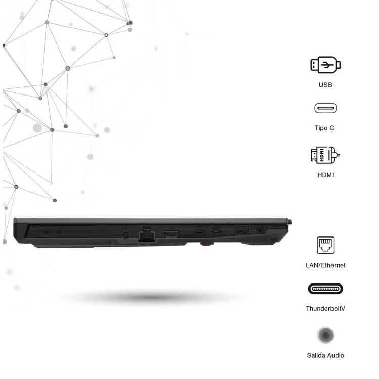 Computador Portátil Gamer ASUS TUF 15.6" Pulgadas FX507ZC4 - Intel Core i5 - RAM 16GB - Disco SSD 512 GB - Gris - Imagen 6