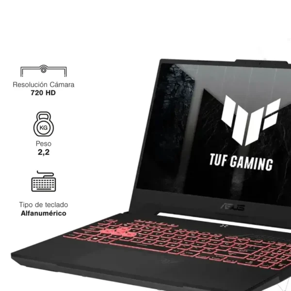 Computador Portátil Gamer ASUS TUF Gaming 15.6" Pulgadas FA507NU - AMD Ryzen 7 - RAM 16GB - Disco SSD 1 TB SSD - Gris - Imagen 7