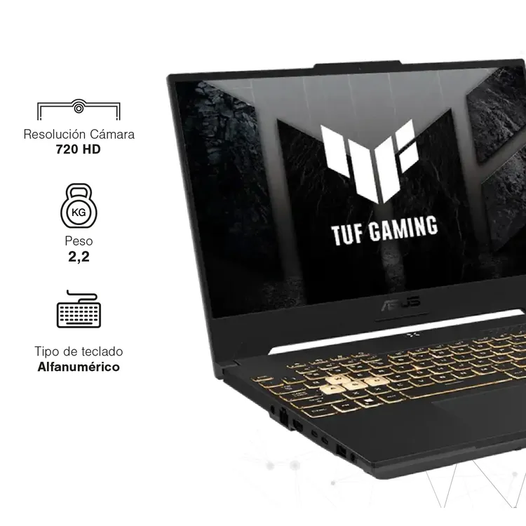 Computador Portátil Gamer ASUS TUF Gaming 15.6" Pulgadas FX507ZC4 - Intel Core i5 - RAM 8GB - Disco SSD 1 TB SSD - Gris - Imagen 7