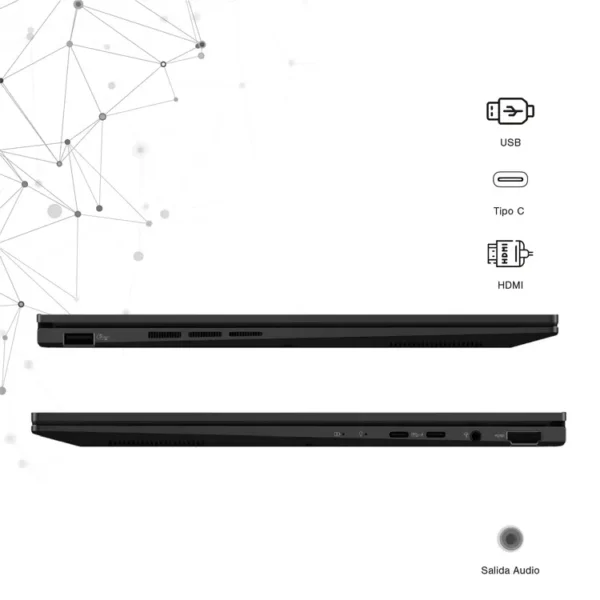 Computador Portátil ASUS Zenbook OLED 14" Pulgadas UM3406HA - AMD Ryzen 7 - RAM 16GB - Disco SSD 1 TB SSD - Negro - Imagen 6