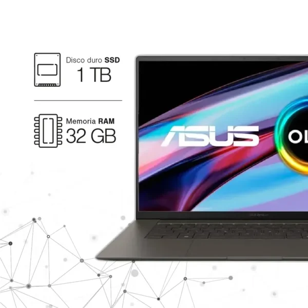 Computador Portátil ASUS Zenbook OLED 16" Pulgadas UM5606WA - AMD Ryzen AI9 - RAM 32GB - Disco SSD 1 TB SSD - Gris - Imagen 2