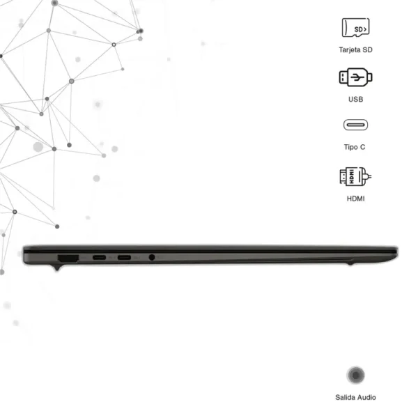 Computador Portátil ASUS Zenbook OLED 16" Pulgadas UM5606WA - AMD Ryzen AI9 - RAM 32GB - Disco SSD 1 TB SSD - Gris - Imagen 6