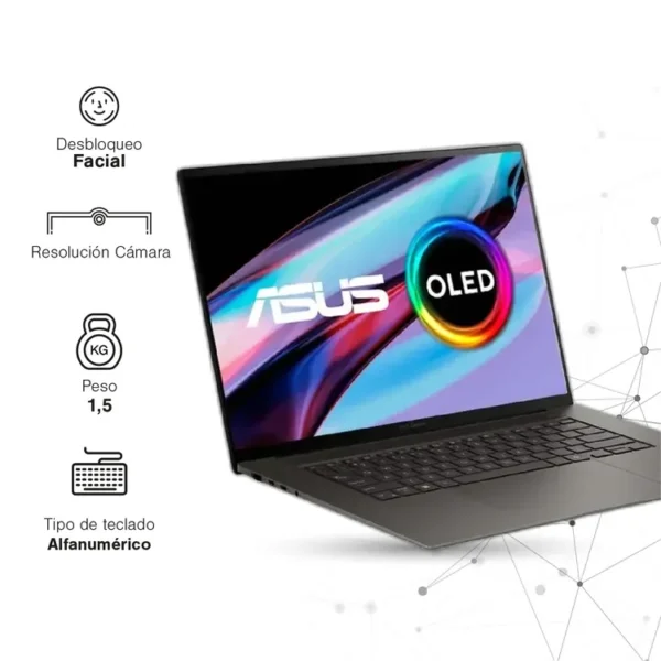 Computador Portátil ASUS Zenbook OLED 16" Pulgadas UM5606WA - AMD Ryzen AI9 - RAM 32GB - Disco SSD 1 TB SSD - Gris - Imagen 7
