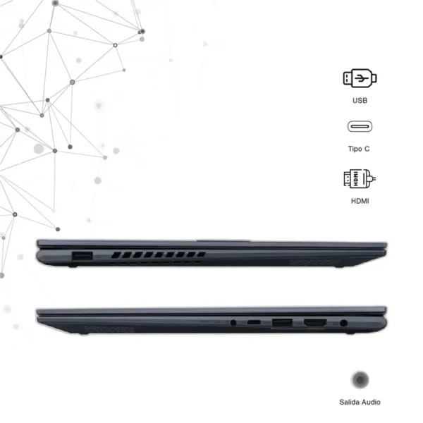 Computador Portatil 2 en 1 ASUS Vivobook OLED 14" Pulgadas TP3402Va Táctil - Intel Core i7 - RAM 16GB - Disco SSD 512 GB - Azul - Imagen 6